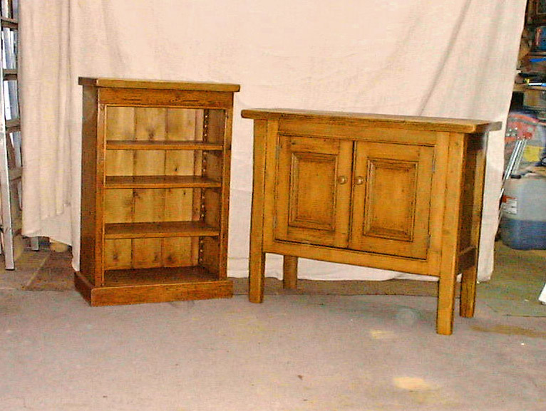 Small sideboard and bookcase